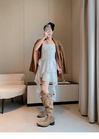 Below Knee Suede Boots
