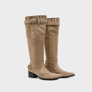 Below Knee Suede Boots