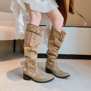 Below Knee Suede Boots