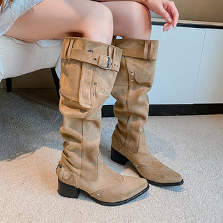 Below Knee Suede Boots