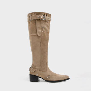 Below Knee Suede Boots