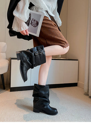 Genuine Leather Motorcycle Boots