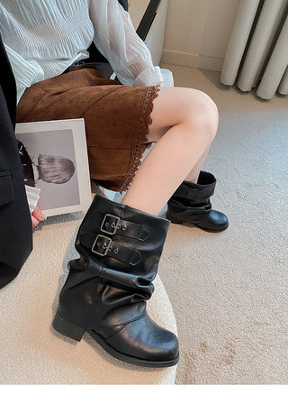 Genuine Leather Motorcycle Boots