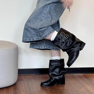 Genuine Leather Motorcycle Boots