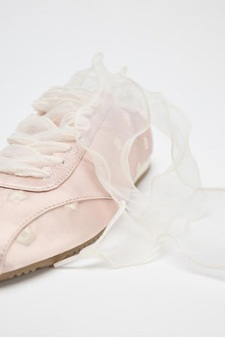 Embroidered Low Heel Flats