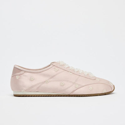 Embroidered Low Heel Flats