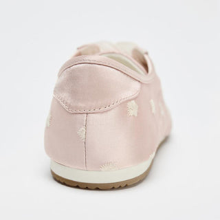 Embroidered Low Heel Flats