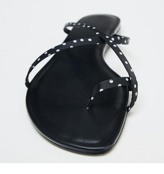 Polka Dot Flat Slippers