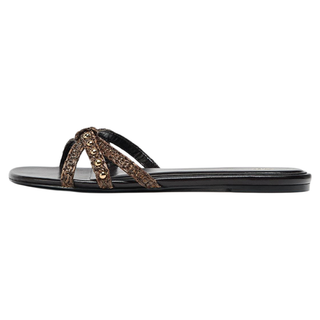 Knitted Belt Flat Slippers