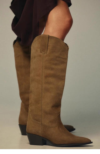 Chunky Heel Cowboy Boots