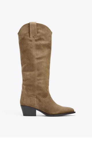 Chunky Heel Cowboy Boots