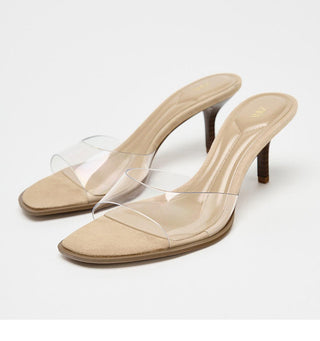 Transparent Strap High Heels