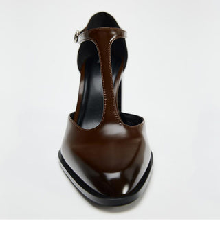 Pointed High Heel Mules