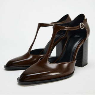Pointed High Heel Mules