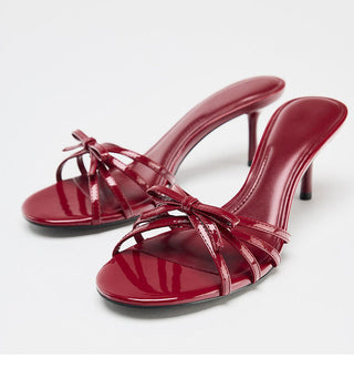 Patent Leather Heel Sandals