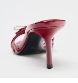 Patent Leather Heel Sandals