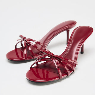 Patent Leather Heel Sandals