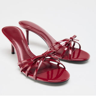 Patent Leather Heel Sandals