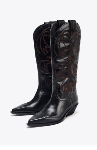 Embroidered Western Cowboy Boots