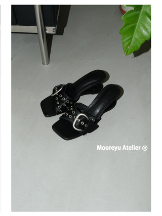 One-strap Horse Fur Sandals