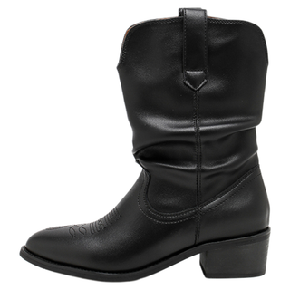 Pleated Pile Ankle Boots