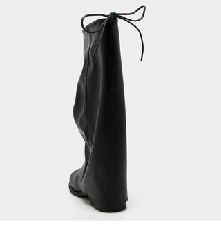 Black Chunky Heel Boots