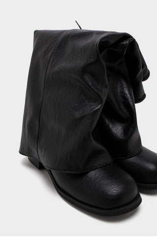 Black Chunky Heel Boots