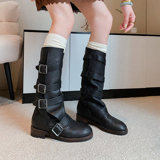 Buckle Decor High Boots