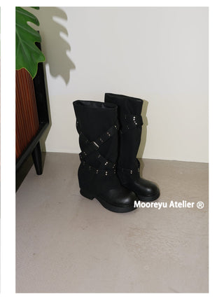 Mooreyu Pantyhose Boots