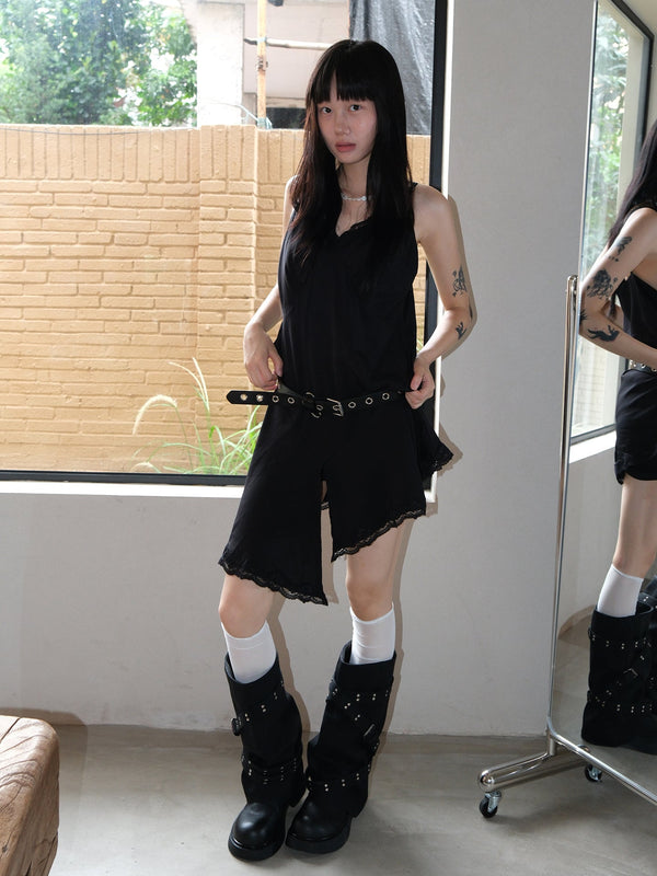 Mooreyu Pantyhose Boots