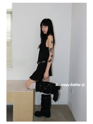 Mooreyu Pantyhose Boots