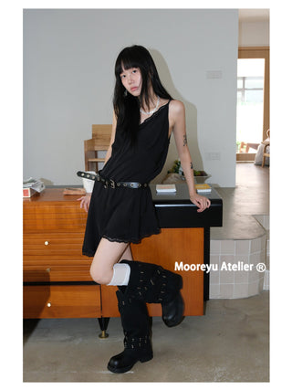 Mooreyu Pantyhose Boots