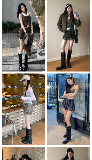 Mooreyu Leather Boots
