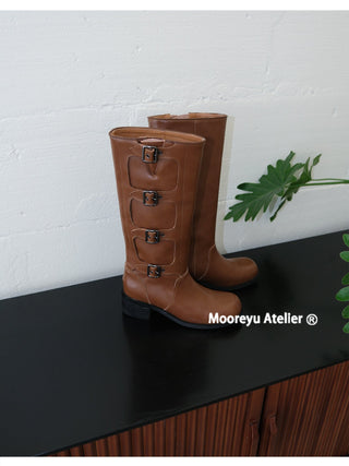 Mooreyu Leather Boots