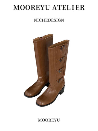 Mooreyu Leather Boots