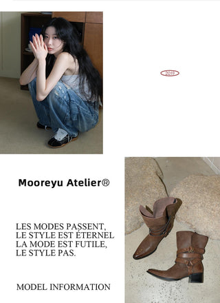 Mooreyu Cowhide Boots
