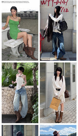 Mooreyu Cowboy Boots