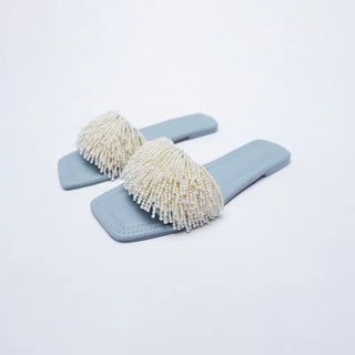 furry stiletto sandals