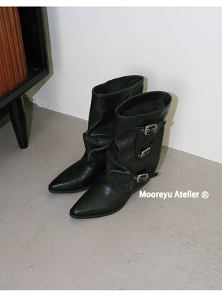 belt buckle boots