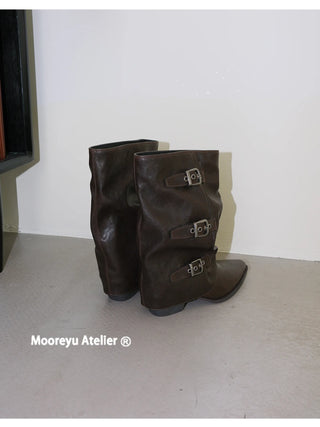 belt buckle boots