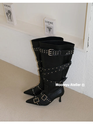 motorcycle buckle boots