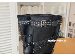 motorcycle buckle boots