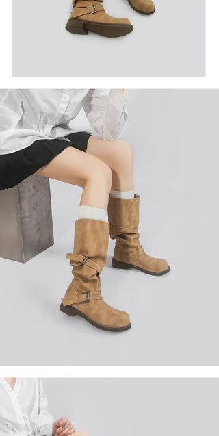 platform knee-high boots