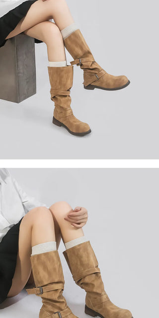 platform knee-high boots