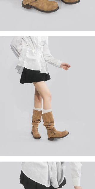 platform knee-high boots