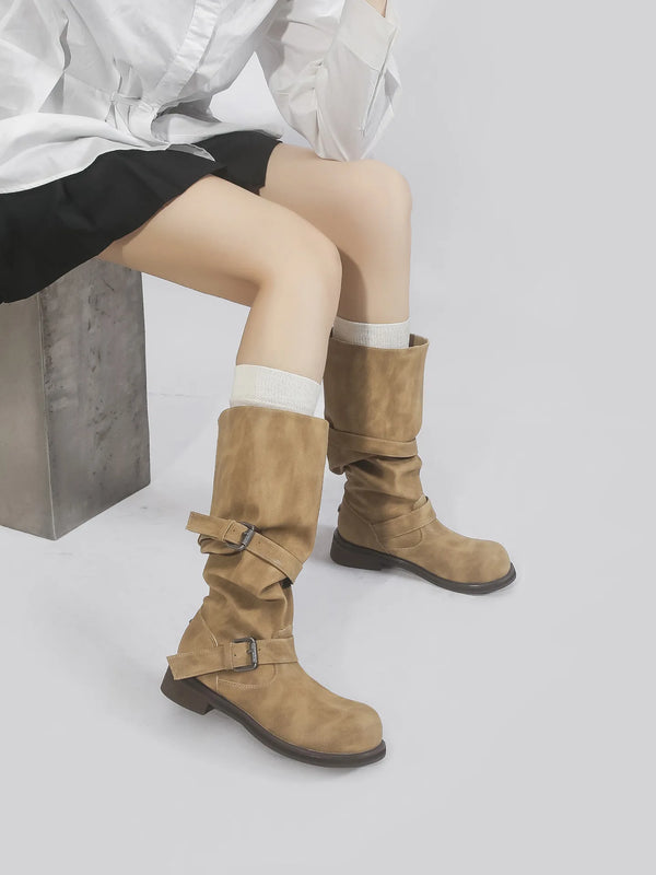 platform knee-high boots