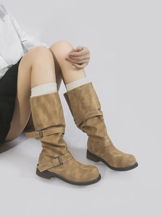 platform knee-high boots