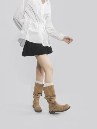 platform knee-high boots