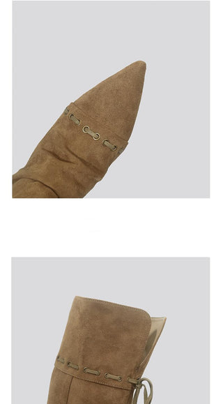 lace-up cowboy boots