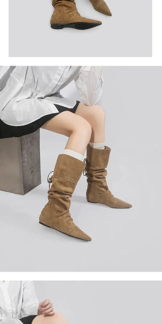 lace-up cowboy boots